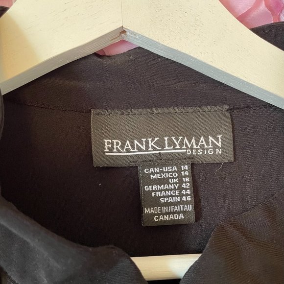 Frank Lyman Floral Applique Bomber Sz 14 - Picture 2 of 4